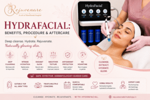 HydraFacial treatment performed by a dermatologist to deeply cleanse, exfoliate, hydrate, and rejuvenate the skin for a healthy, glowing complexion.